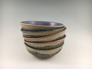 sgraffito pottery bowls