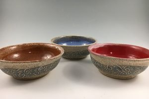 small sgraffito bowls