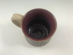 purple pottery coffee mugs