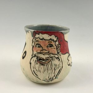 santa stemless wine glass