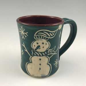 snowman hot chocolate mug