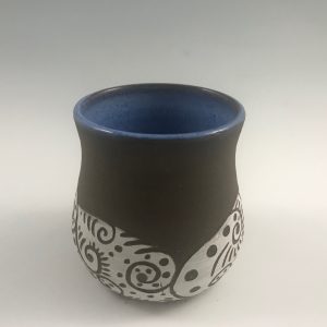unglazed stemless wine glass