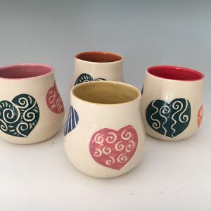 colorful wine set