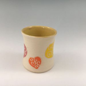 tiny ceramic heart vase