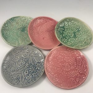 spring patterned dishes