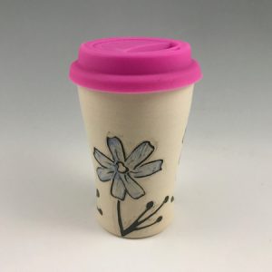 floral travel mug