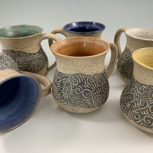 Speckled Pottery Coffee Mugs