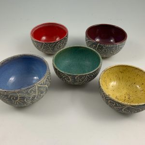 small sgraffito bowls