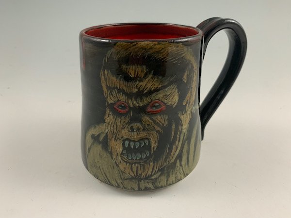 the wolf man handmade mug