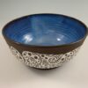 castile blue bowl sgraffito