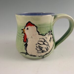 Preorder: Chicken Mug on White Clay