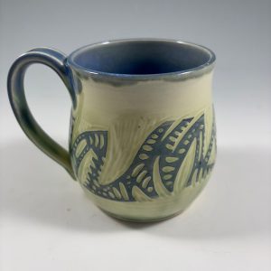 large sgraffito mug