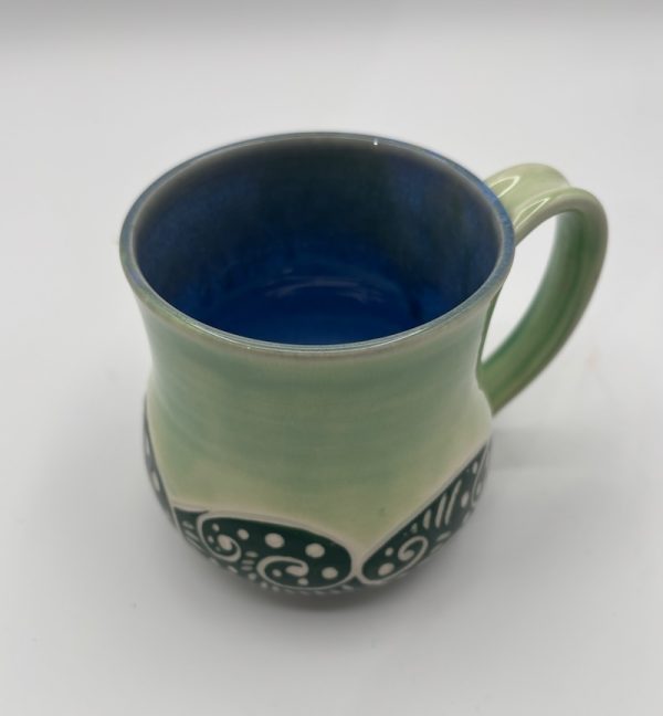 Green Day Dream Sgraffito Mug #2 - Image 2