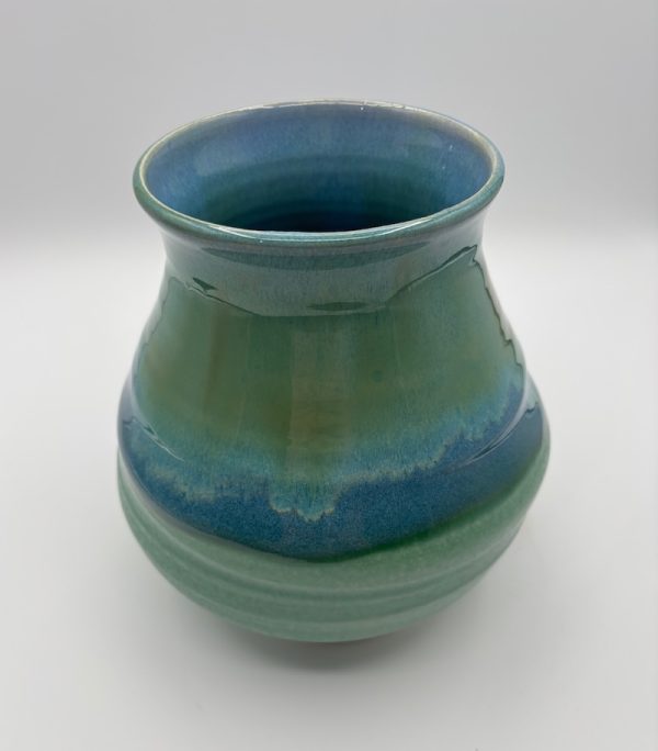 Green & Blue Wonky Vase - Image 2