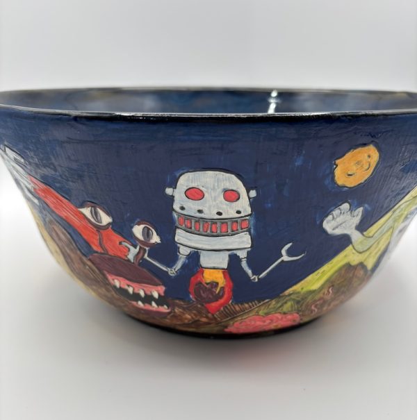 Robots vs Aliens Halloween Candy Bowl - Image 4