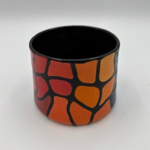Pot with Mary's Rainbow Prismatic Design