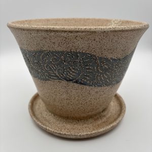 Stoneware Sgraffito Planter