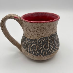 Speckled Sgraffito Mug